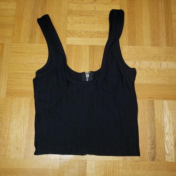 Black Tank Top with Zipper - Streetwear Society (Urban Planet) - Picture 3 of 3